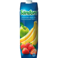 Нектар банан-яблуко-полуниця SANDORA 0.5л