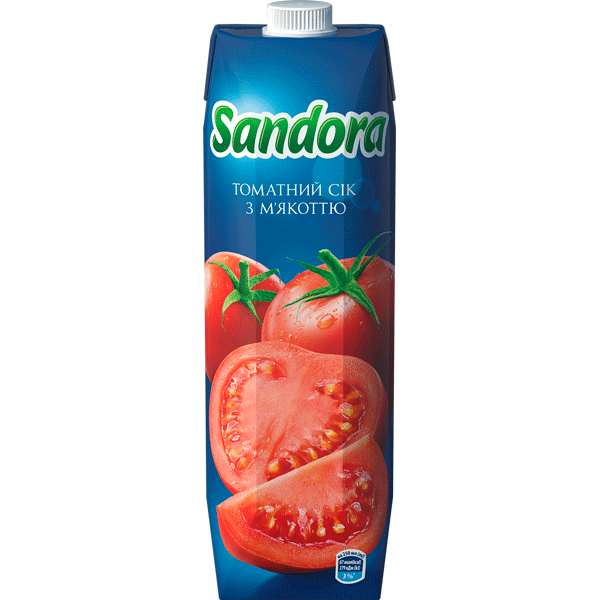 Сік томат з м'якоттю SANDORA 0.5л