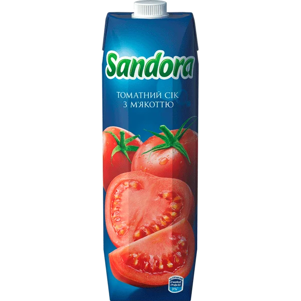 Сік томат з м'якоттю SANDORA 0.5л